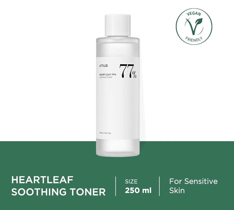 Anua HEARTLEAF 77% SOOTHING TONER, 250ml