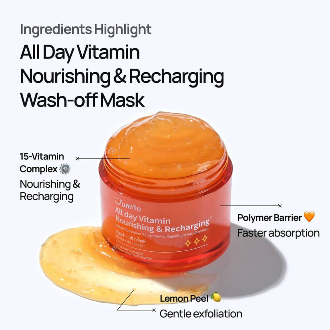 JUMISO All Day Vitamin Nourishing & Recharging Wash-Off Mask 100ml