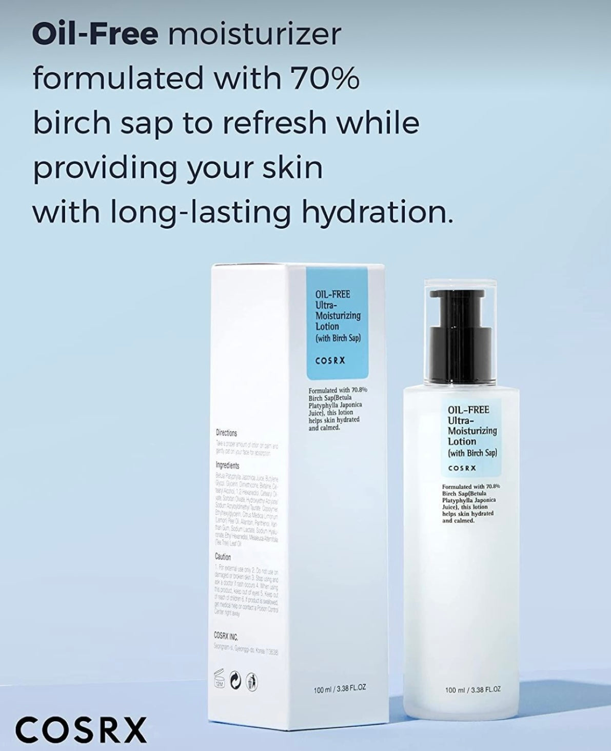 Cosrx Oil-Free Ultra-Moisturizing Lotion with Birch Sap