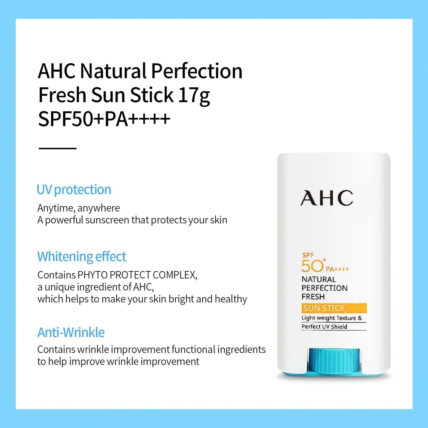 AHC Natural Perfection Fresh Sun Stick Facial Sunscreen
